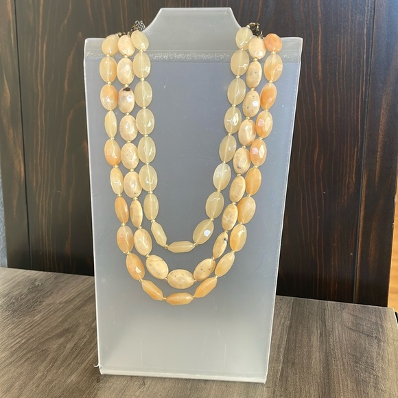 ⭐️Arden B three layered cream & gold tone necklace - Picture 3 of 7